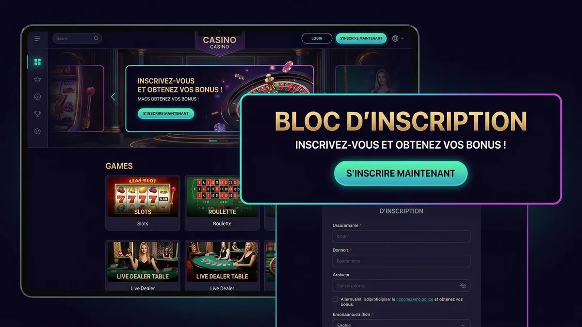 Inscription avec bonus